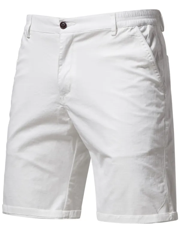 Casual Solid Colour Men’s Shorts with Pockets