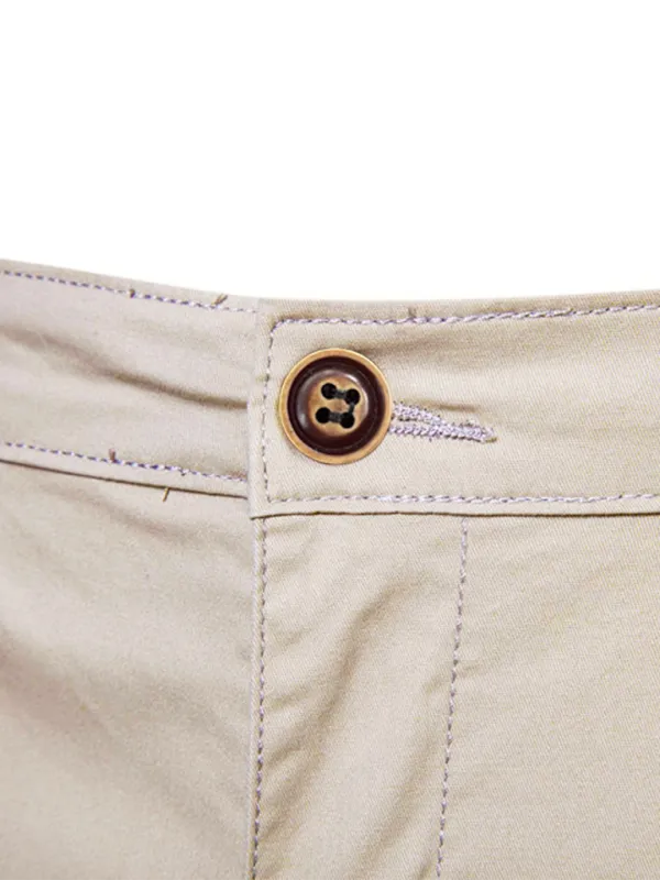 Casual Solid Colour Men’s Shorts with Pockets