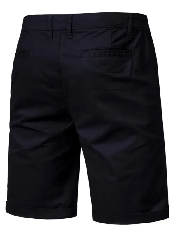Casual Solid Colour Men’s Shorts with Pockets
