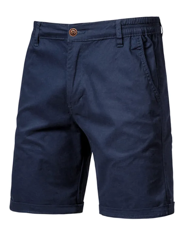 Casual Solid Colour Men’s Shorts with Pockets