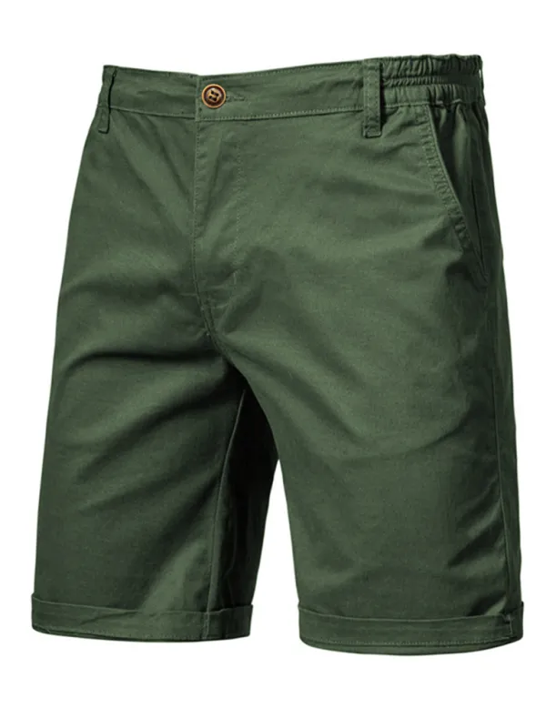 Casual Solid Colour Men’s Shorts with Pockets
