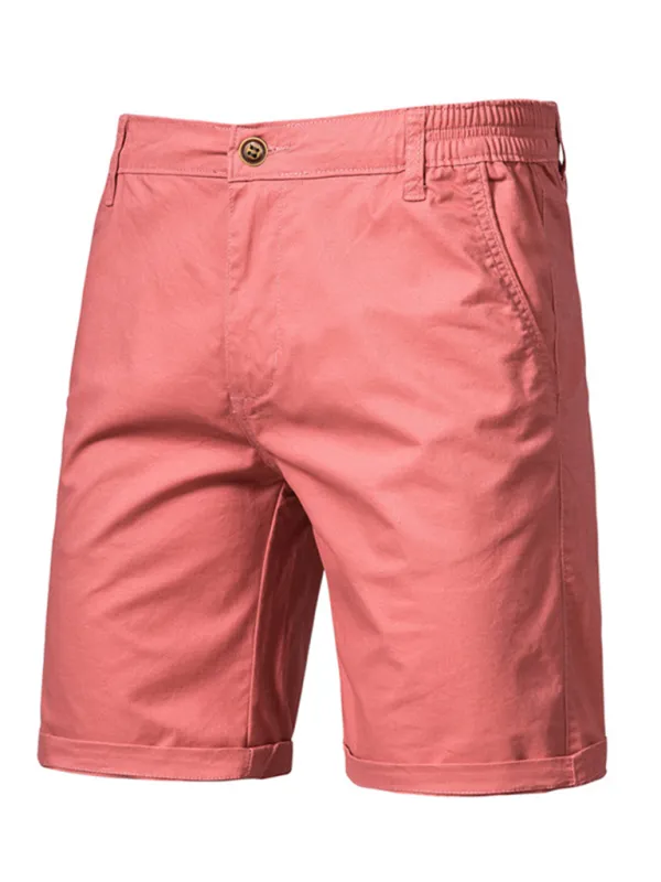 Casual Solid Colour Men’s Shorts with Pockets