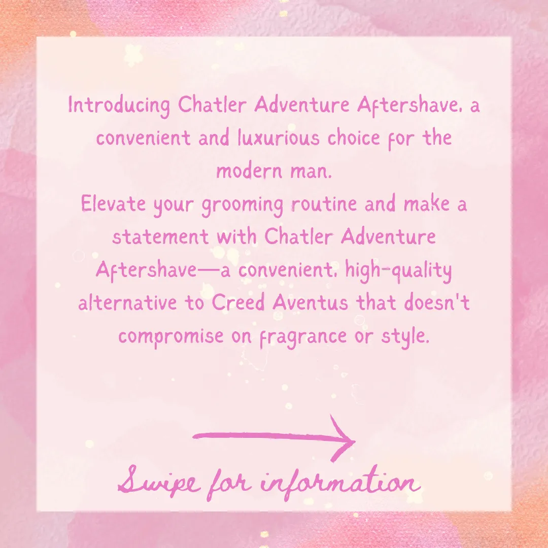Chatler ADVENTURE AFTERSHAVE Dupe 30ml