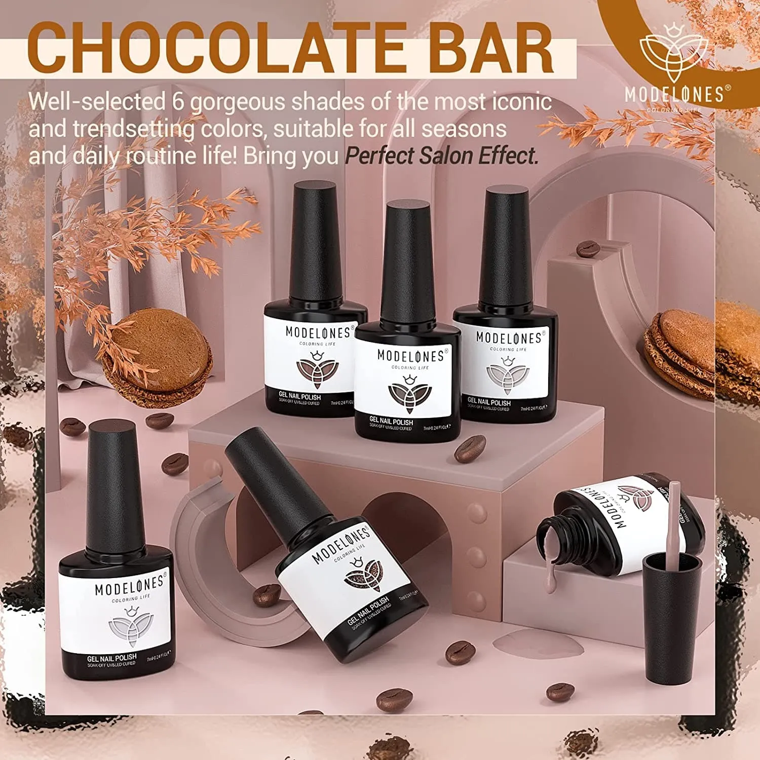 Chocolate Bar - 6 Shades Inspire Gel Set 7ml