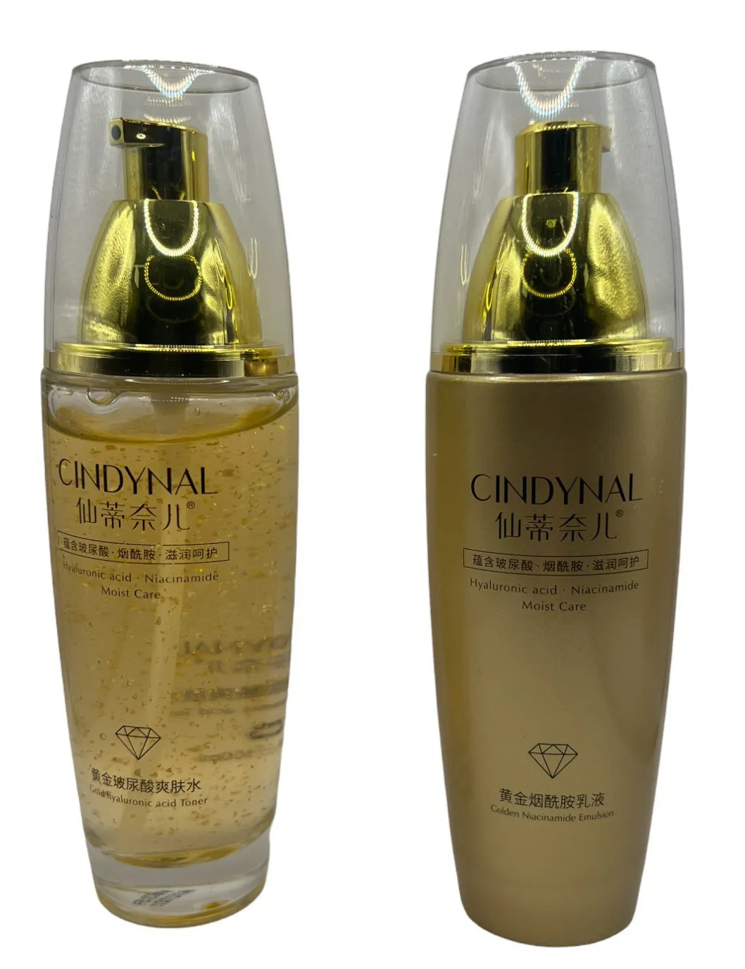 CINDYNAL Hyaluronic Acid & Niacinamide Moist Care Gold Luxury Skin Care Set - Ultimate Hydration and Radiance