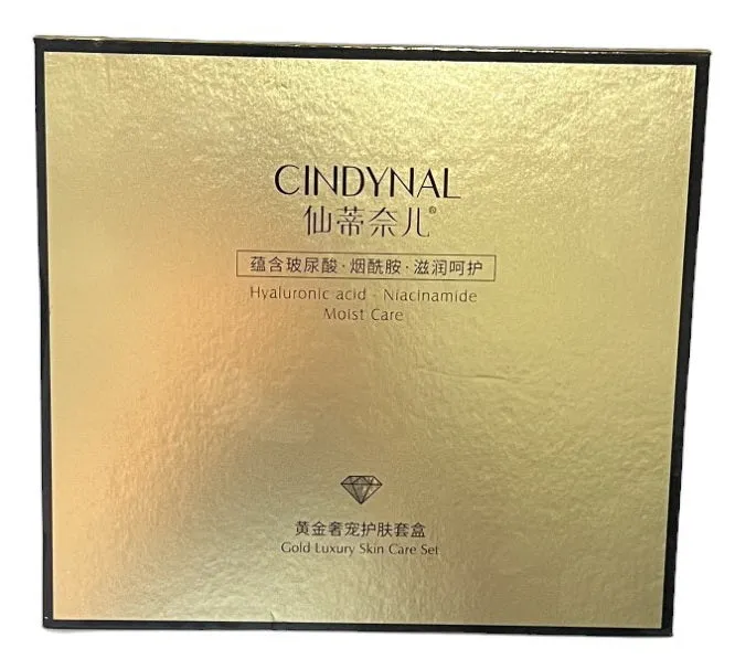 CINDYNAL Hyaluronic Acid & Niacinamide Moist Care Gold Luxury Skin Care Set - Ultimate Hydration and Radiance