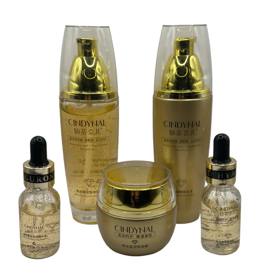 CINDYNAL Hyaluronic Acid & Niacinamide Moist Care Gold Luxury Skin Care Set - Ultimate Hydration and Radiance