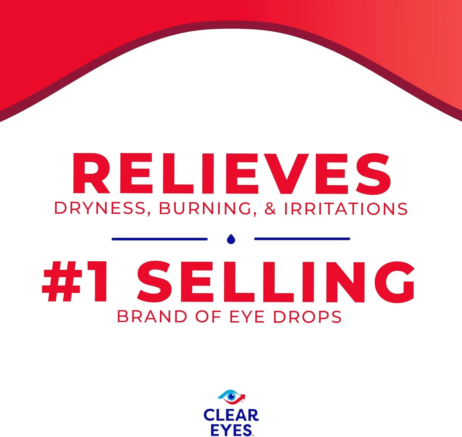 Clear Eyes Redness Eye Relief Eye Drops, Relieves Redness & Calms Irritation, 0.2 Fl Oz