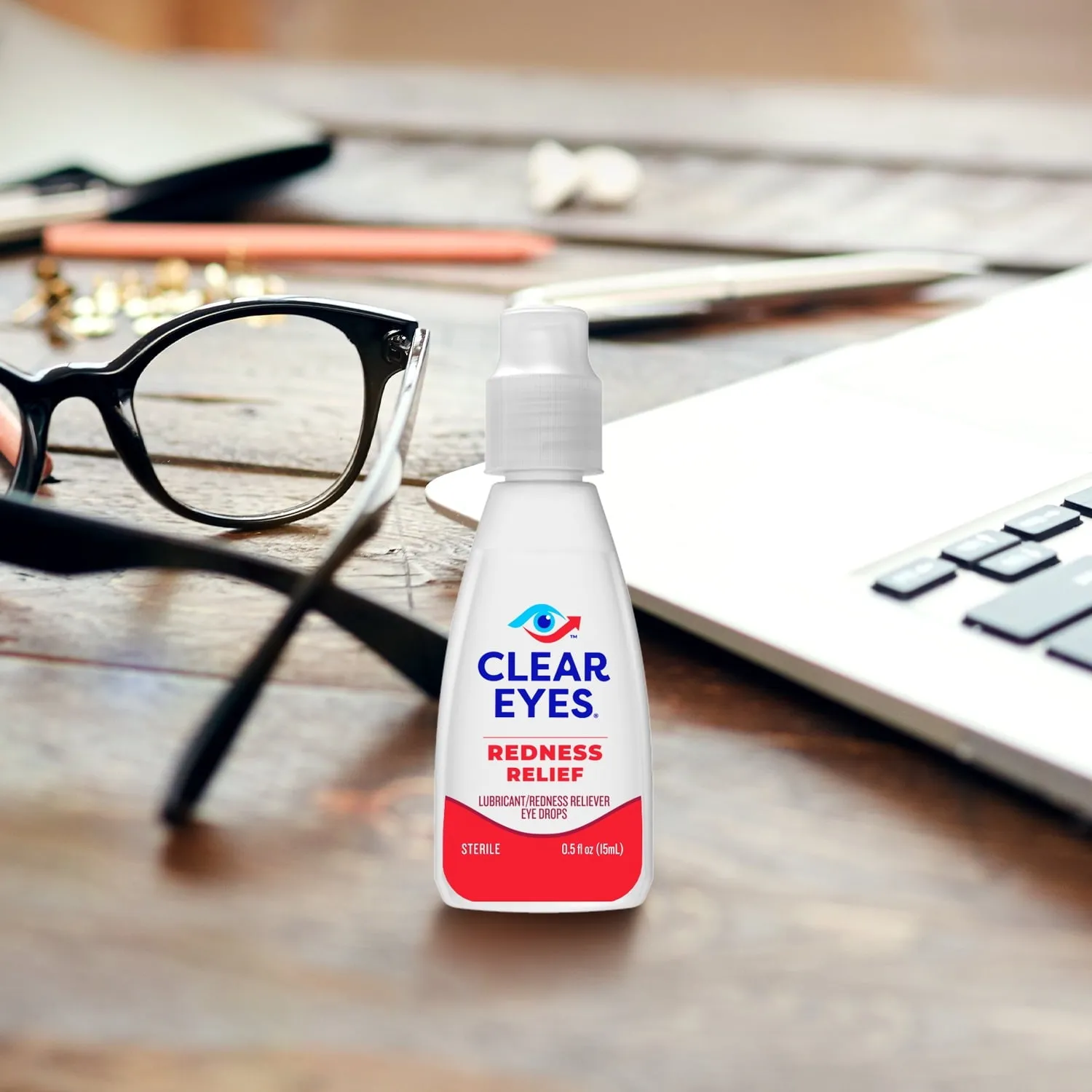 Clear Eyes Redness Eye Relief Lubricant Eye Drops, Pocket Pal, 0.2 fl oz