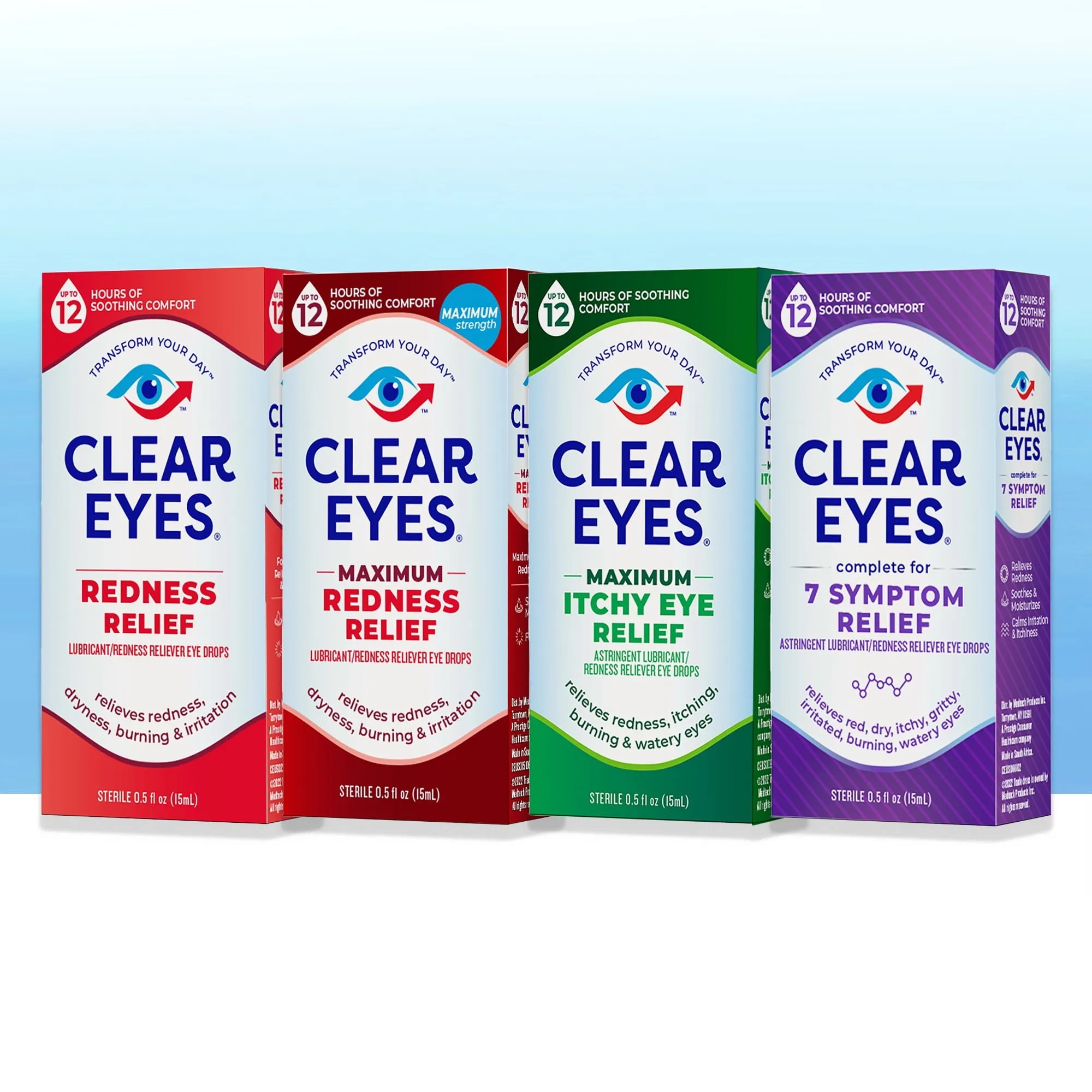 Clear Eyes Redness Eye Relief Lubricant Eye Drops, Pocket Pal, 0.2 fl oz