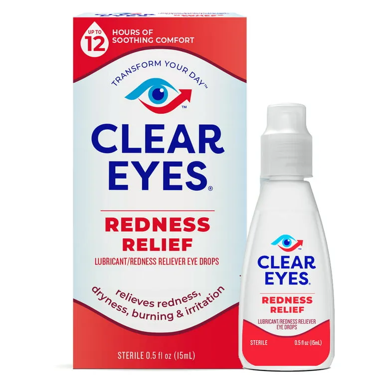 Clear Eyes Redness Relief Eye Lubricant, 0.5 oz. Eye Drops