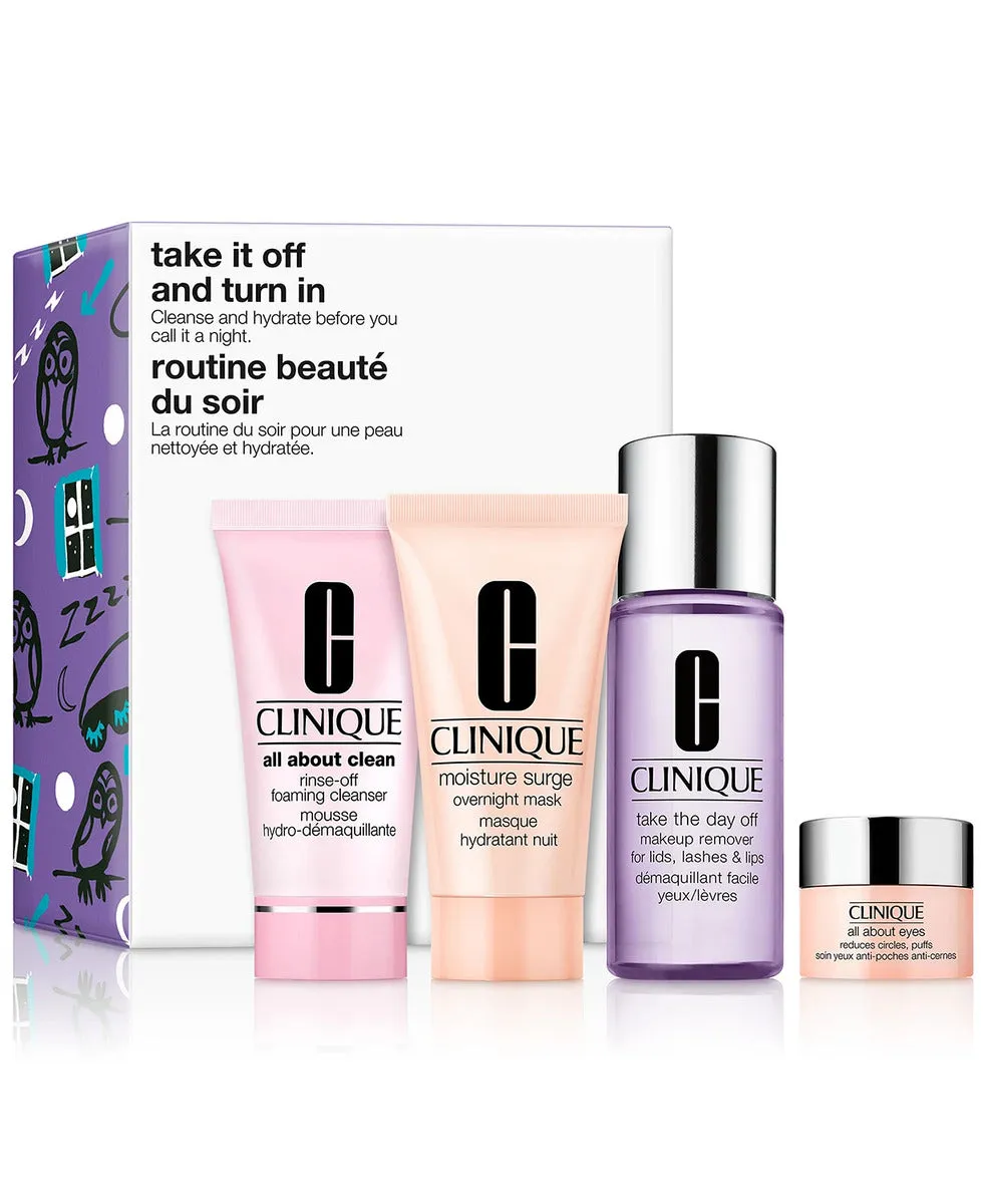 CLINIQUE Take it off and turn in clean and hydrate before you call it a night بكج العناية الليلية من كلينيك