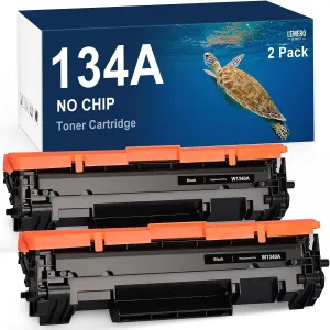 Compatible HP 134A Toner Cartridge No CHIP (2 Black)
