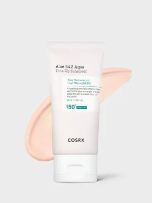 COSRX Aloe 54.2 Aqua Tone Up Sunscreen SPF50  PA     واقي الشمس مع تفتيح فوري