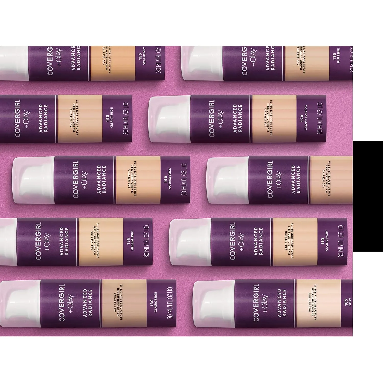 COVERGIRL Advanced Radiance Age-Defying Foundation Makeup, Classic Beige, 1 oz (Packaging May Vary)