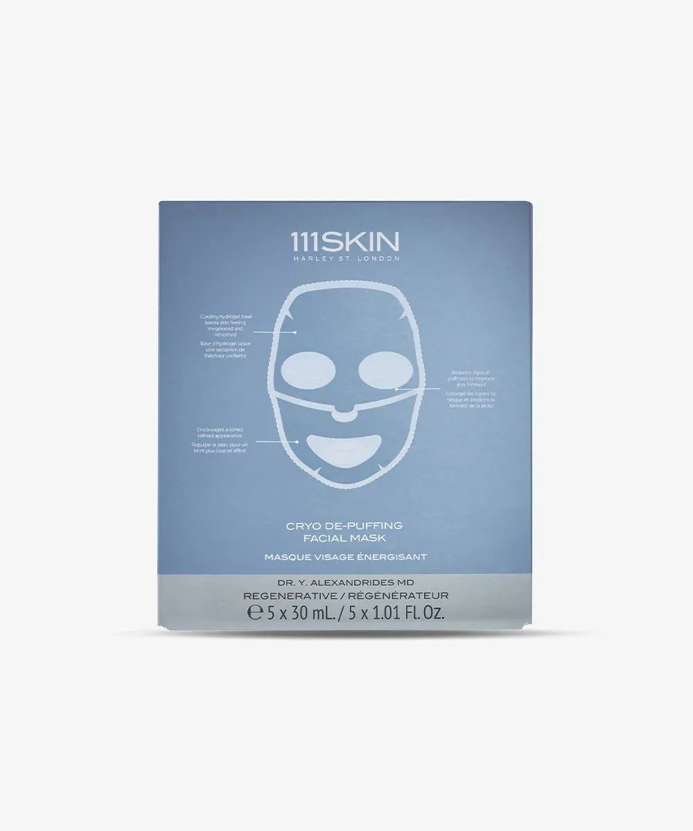 Cryo De-Puffing Energy Facial Mask -- Box of 5 | Pack of 3