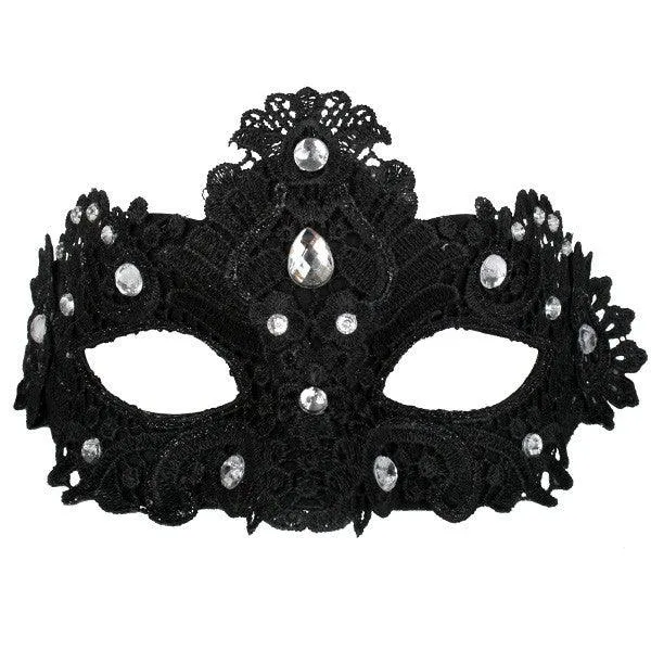Crystal Lace Black Eye Mask