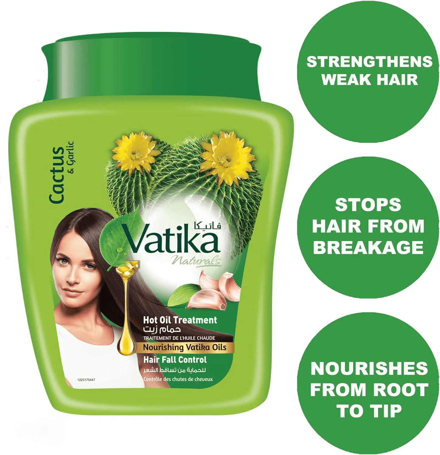 Dabur Vatika Cactus & Garlic Hot Oil Treatment Hair Fall Control - 500g
