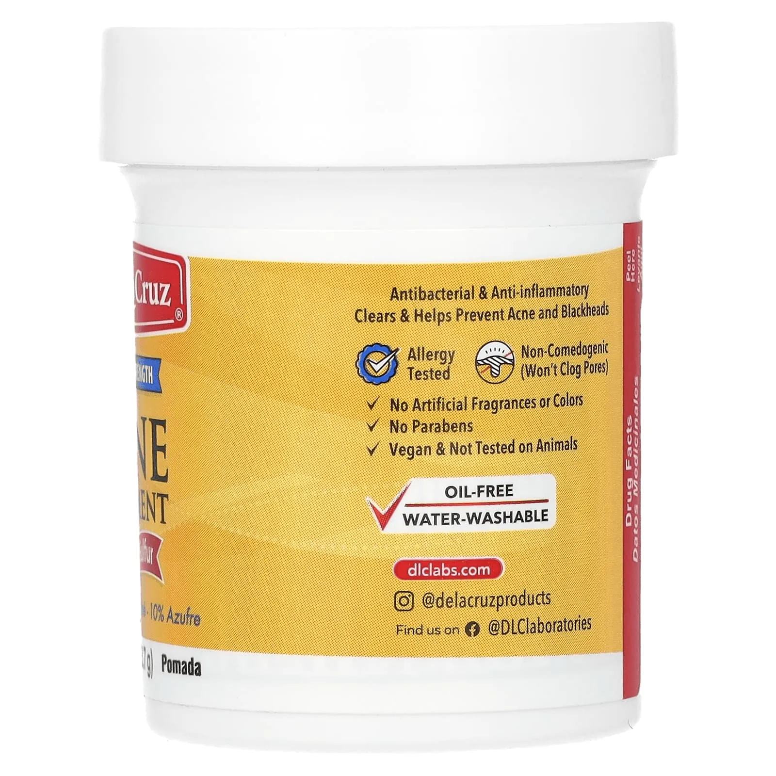 De La Cruz Maximum Strength Acne Treatment - 73.7g