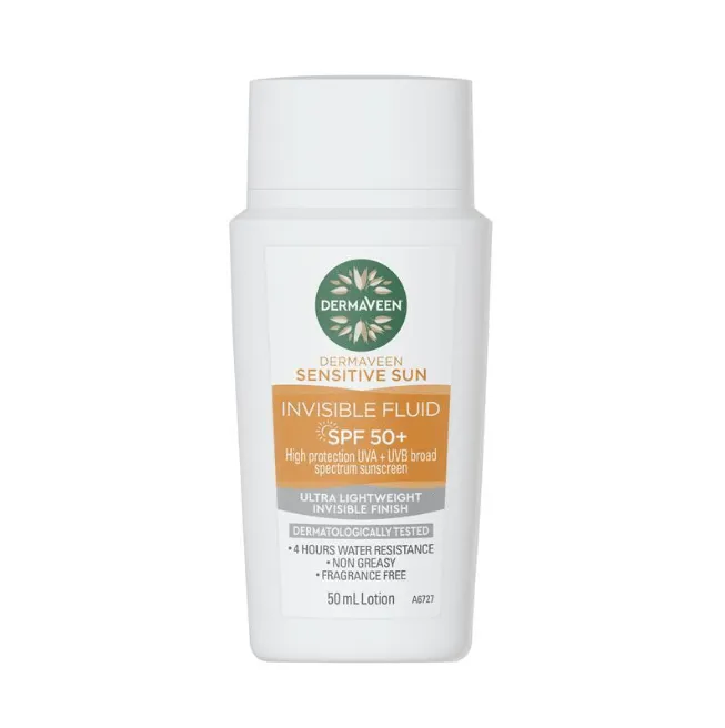 DermaVeen Sensitive Sun Invisible Fluid SPF50  50ml