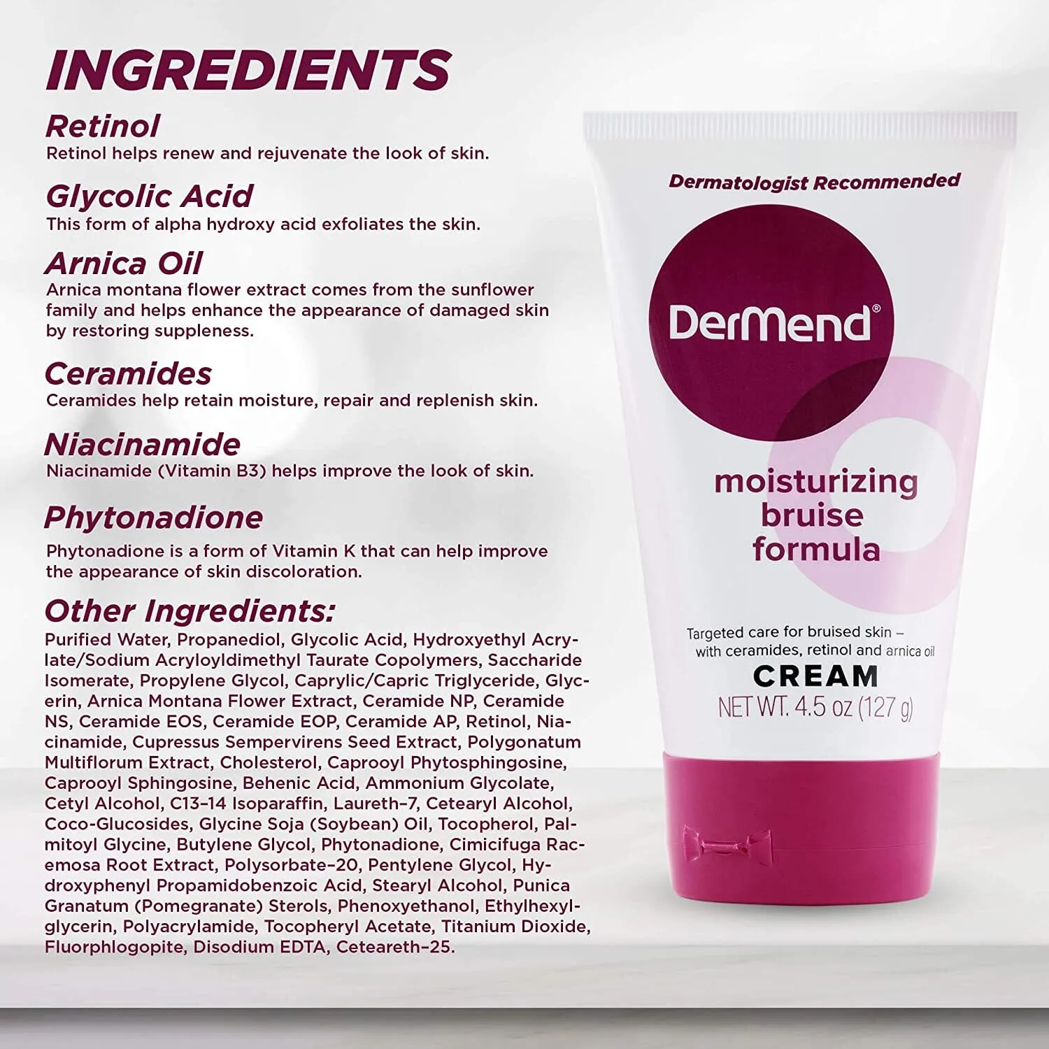 DerMend Moisturizing Bruise Formula Cream