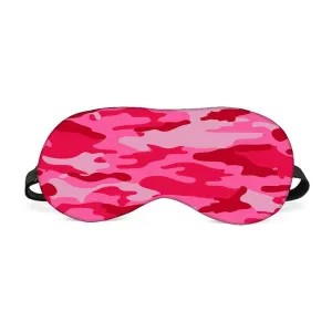 Designer Travel Eye Mask for Sleeping - Army Camo Pink - Made in India