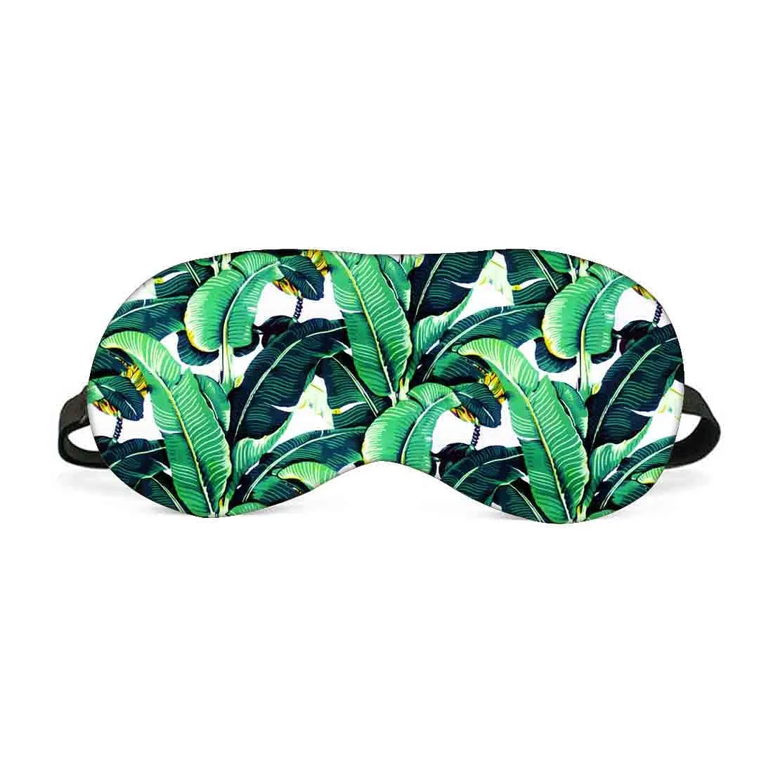 Designer Travel Eye Mask for Sleeping - Banana Leaves - Made in India