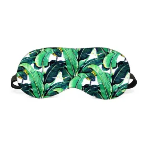 Designer Travel Eye Mask for Sleeping - Banana Leaves - Made in India