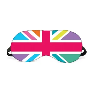 Designer Travel Eye Mask for Sleeping - Flag of UK Multicolor - Made in India