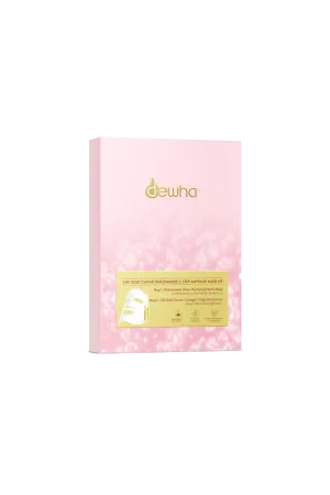Dewha 24K Gold Caviar Niacinamide 2-step Ampoule Mask Kit (5 sheets)