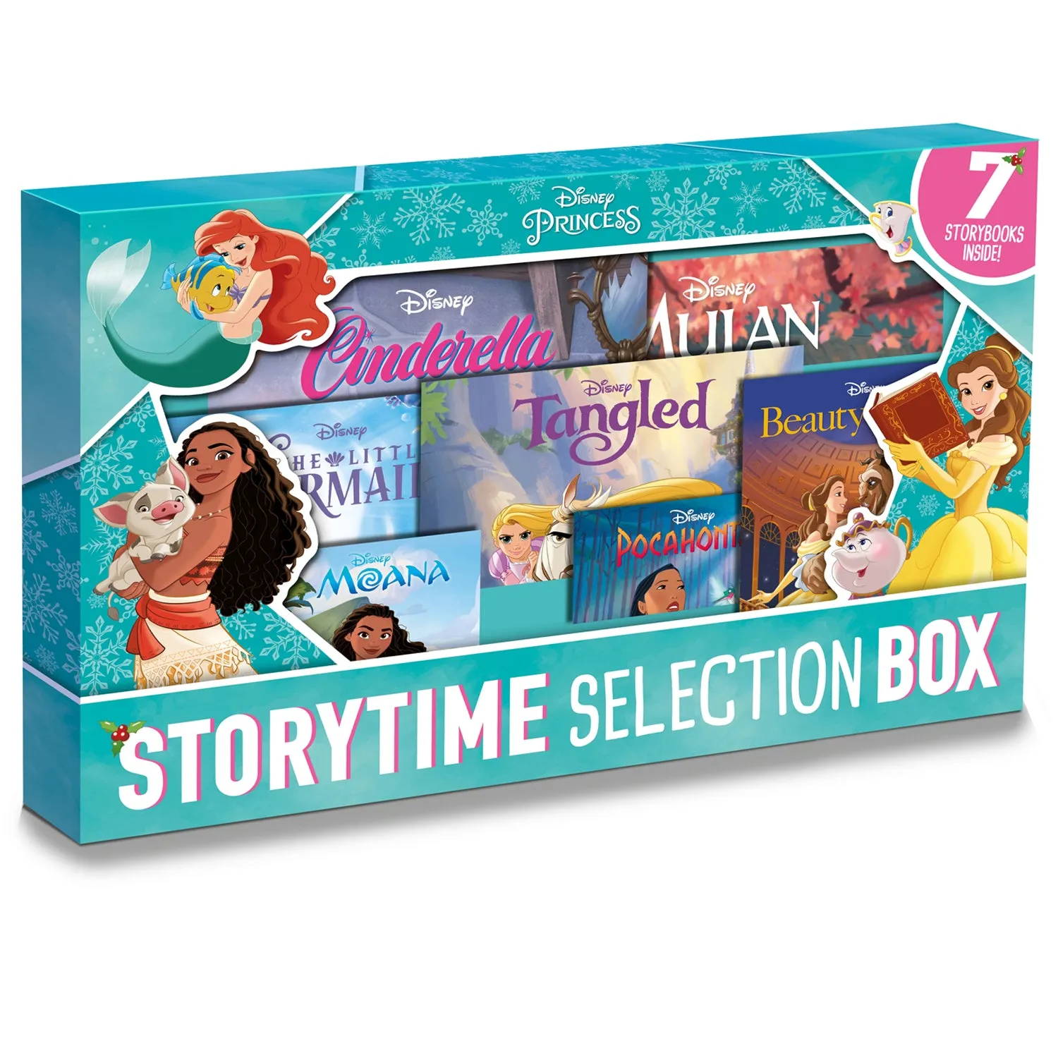 Disney Princess Storytime Selection Box | 7 Disney Princess Story collection | Beauty and the Beast | Tangled | Cinderella | Mulan | Pocahontas | Moana | The Little Mermaid