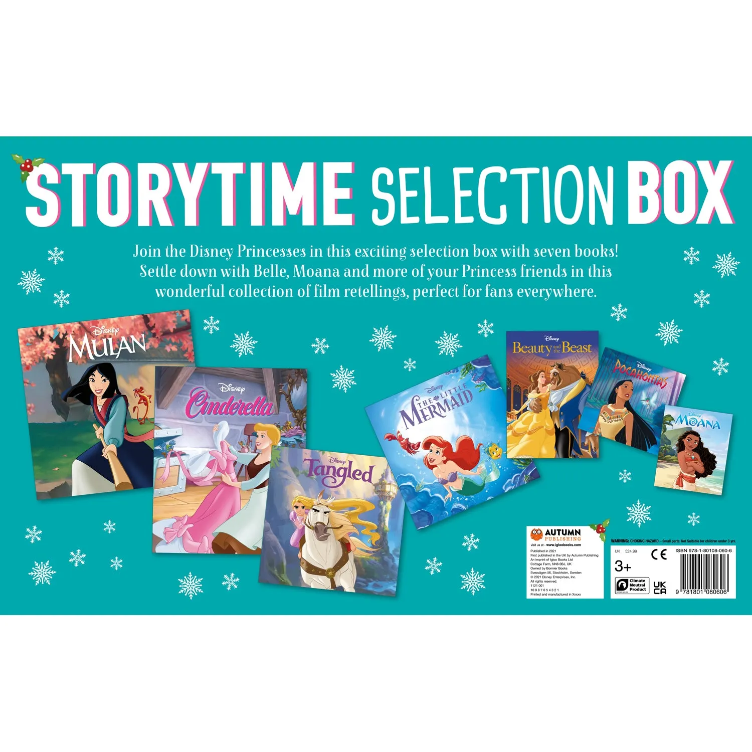 Disney Princess Storytime Selection Box | 7 Disney Princess Story collection | Beauty and the Beast | Tangled | Cinderella | Mulan | Pocahontas | Moana | The Little Mermaid