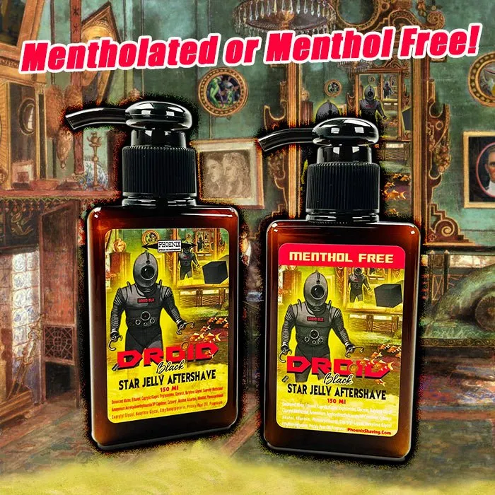Droid Black Star Jelly Aftershave | Homage to Floïd Black | Mentholated or Menthol Free!