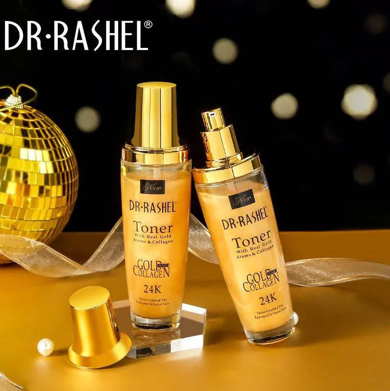 Dr.Rashel Toner with Real Gold Atoms & Collagen 24K Granted the Radiance to Facial Skin DRL-1182