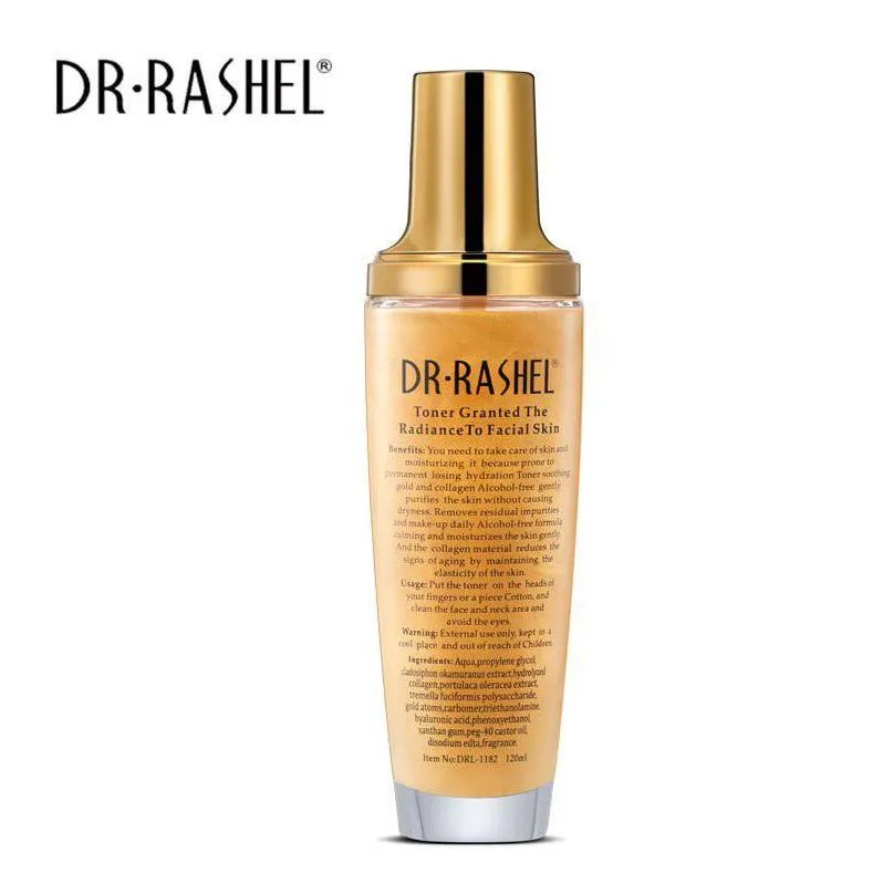 Dr.Rashel Toner with Real Gold Atoms & Collagen 24K Granted the Radiance to Facial Skin DRL-1182