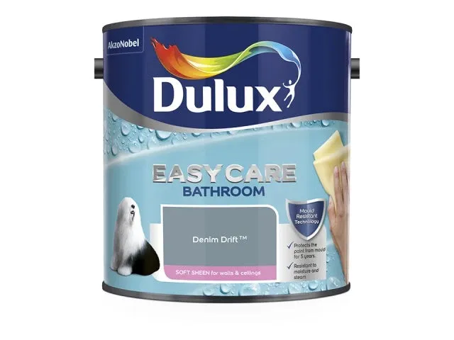 DuluxEasycare Bathroom Denim Drift Emulsion Paint 2.5 Litres