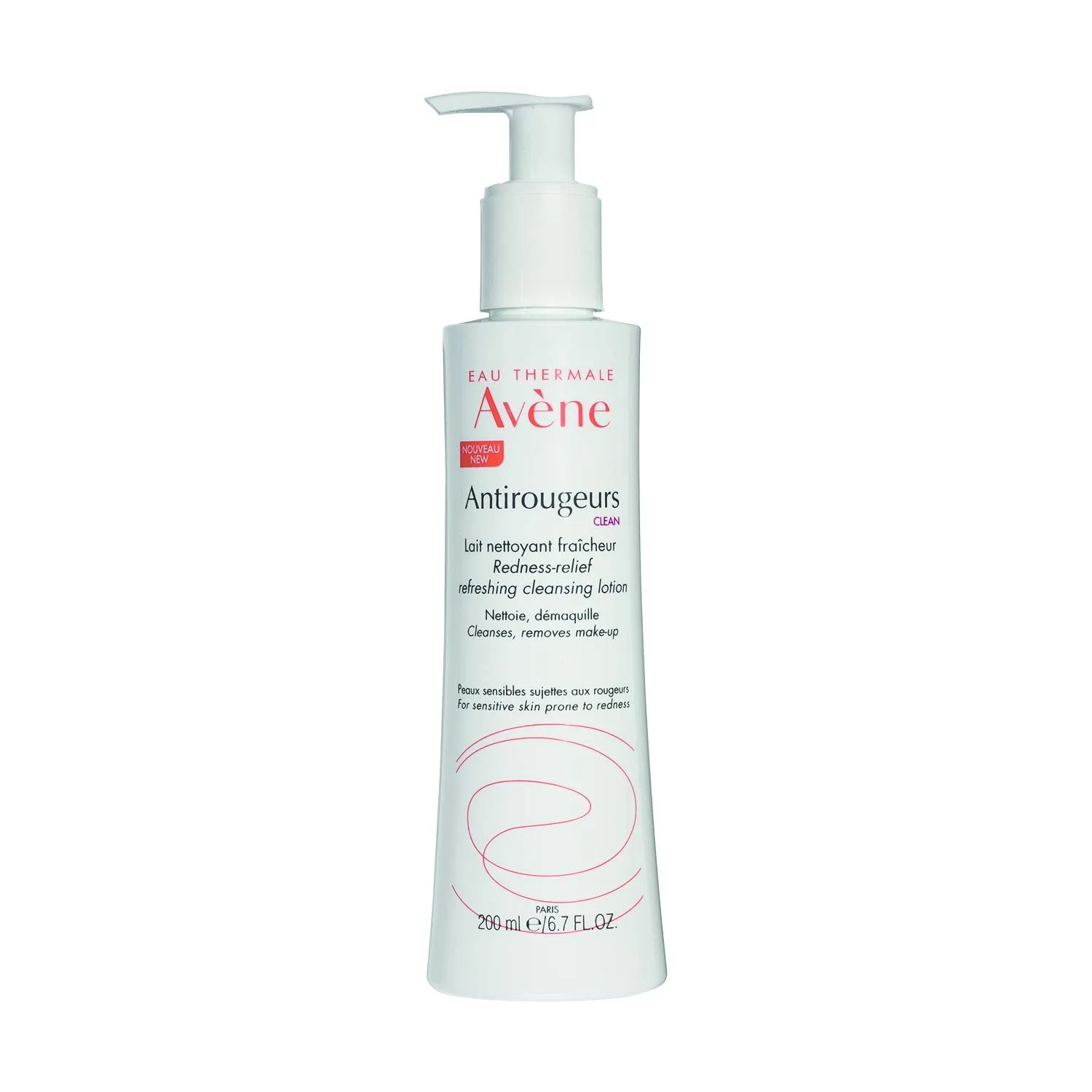 Eau Thermale Avene Antirougeurs CLEAN Refreshing Cleansing Lotion, Soothing Cleanser for Redness Prone Sensitive Skin