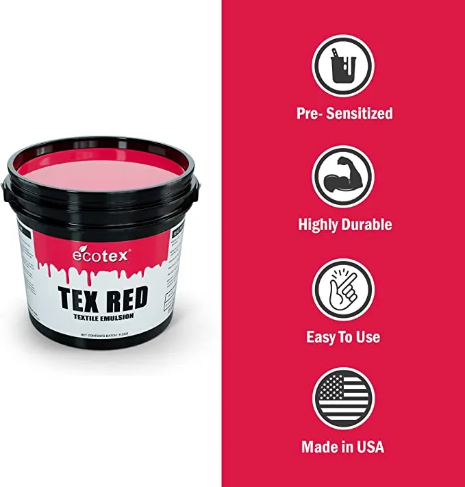 Ecotex® Textile Red Screen Printing Emulsion