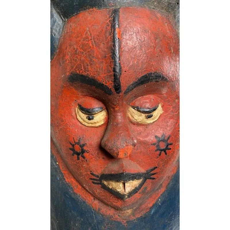 Ekoi Helmet Dance Mask, Nigeria #1149 PROVENANCE