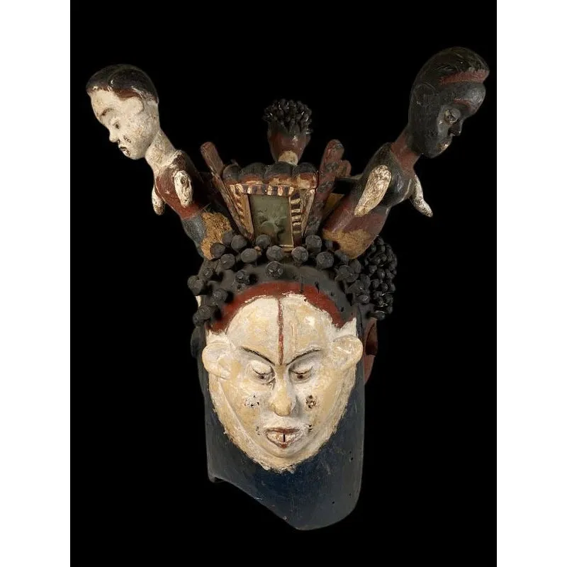 Ekoi Helmet Dance Mask, Nigeria #1149 PROVENANCE