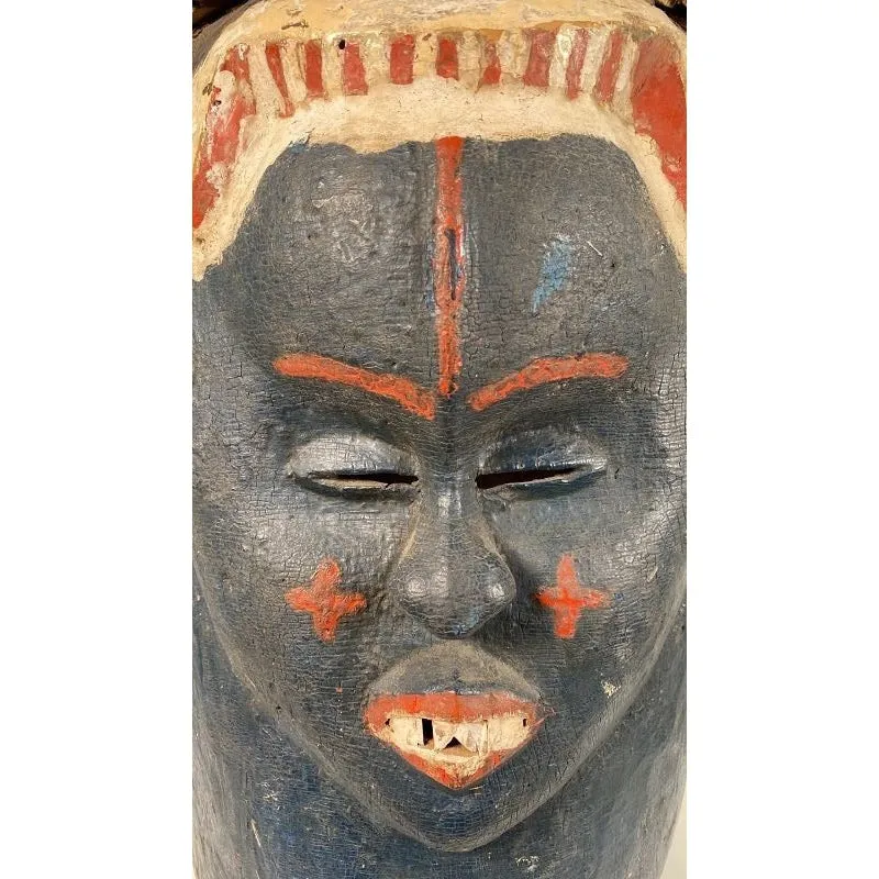 Ekoi Helmet Dance Mask, Nigeria #1149 PROVENANCE