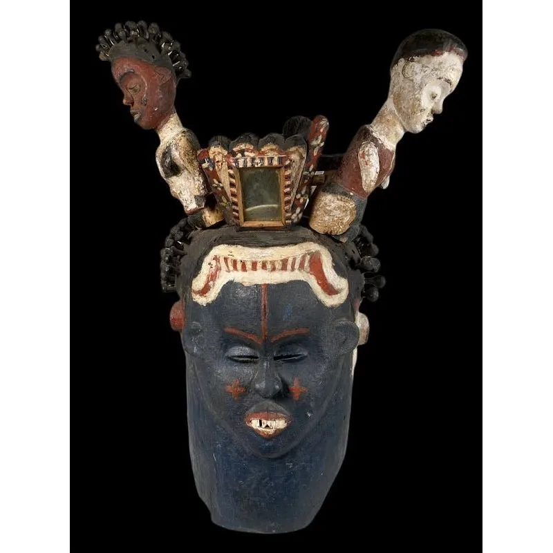 Ekoi Helmet Dance Mask, Nigeria #1149 PROVENANCE