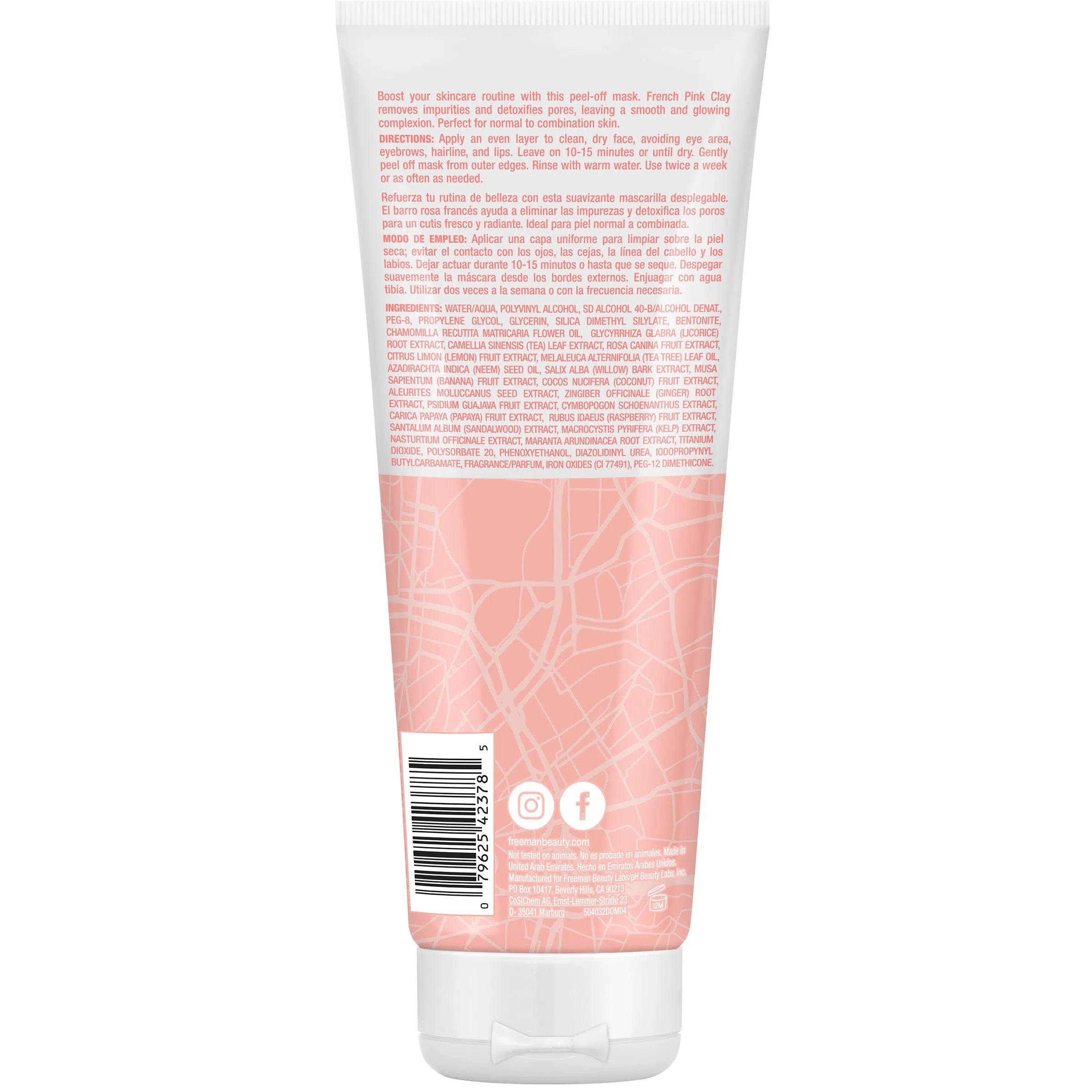 Exotic Blends Pore Clearing French Pink Clay Peel Off Mask