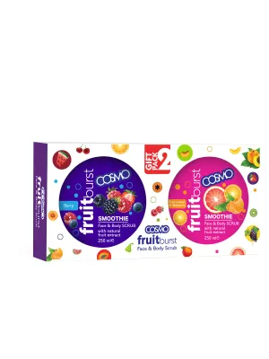 FACE & BODY CARE GIFT SET - FRUIT BURST SCRUB - 2PC