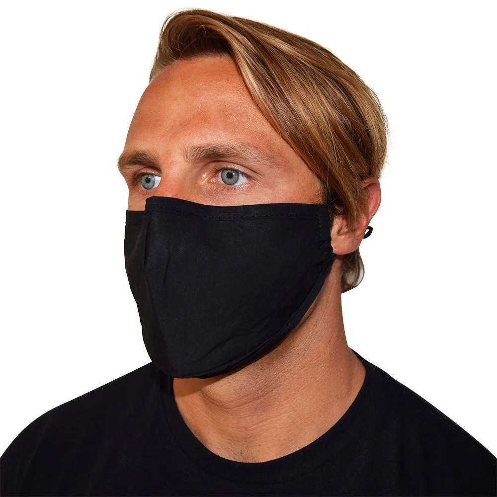 Face Mask 3 Pack Black Cotton