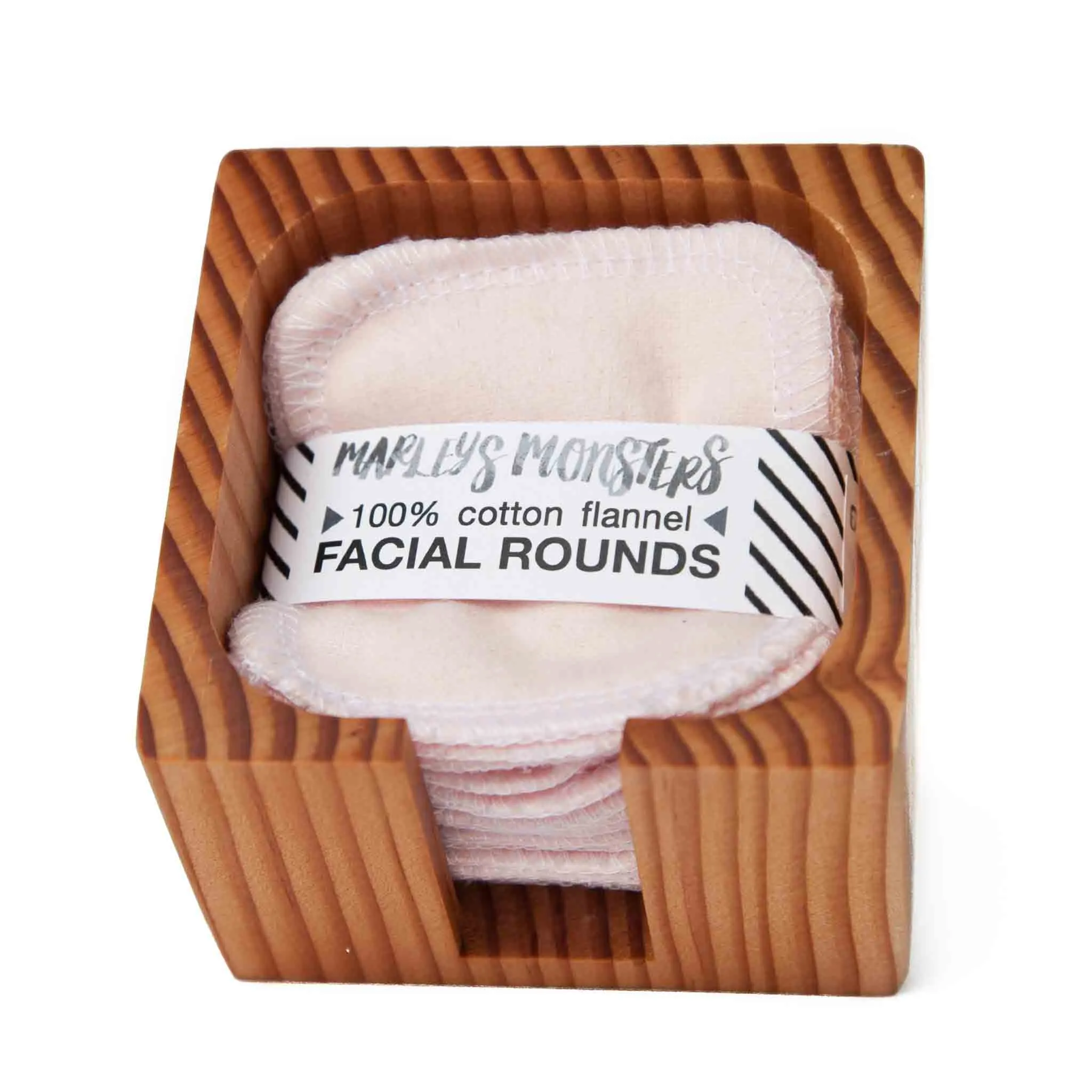 Facial Rounds Container, Wood