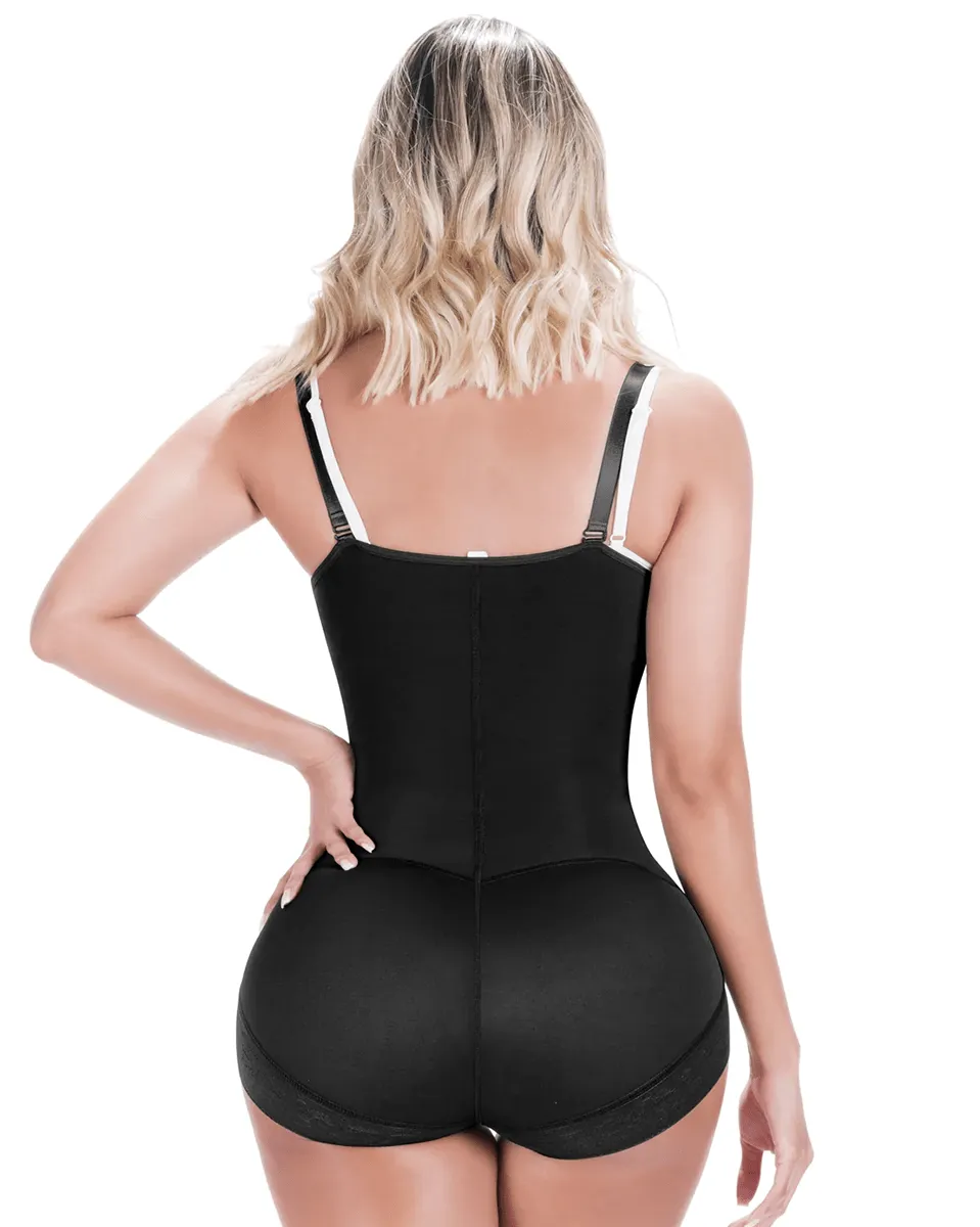 Fajas Sonryse Post-Op Fajas after Tummy Tuck and Lipo Open Bust Panty Shapewear Bodysuit Powernet - Beige/Mocha/Black