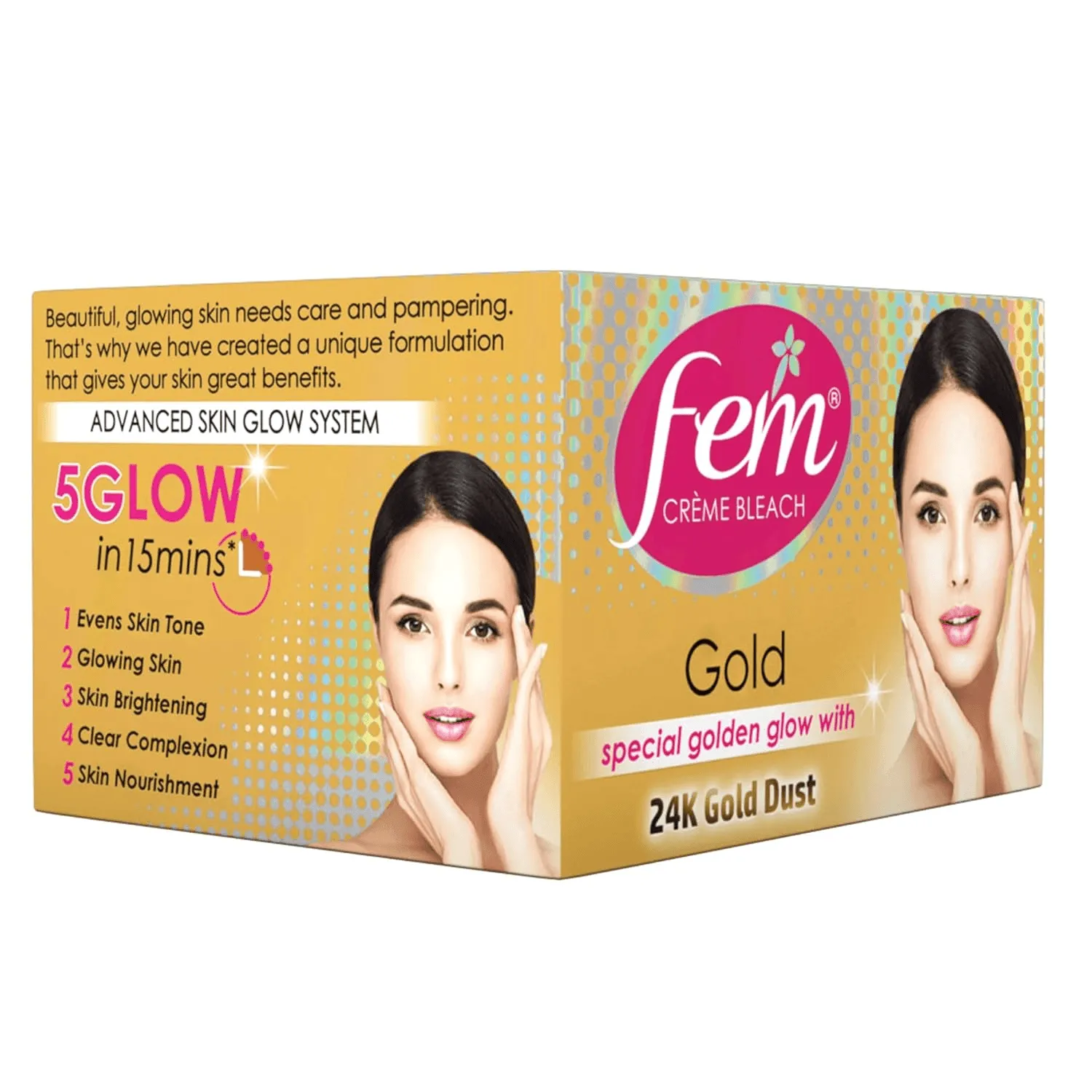 Fem Fairness 24K (Gold) Creme Bleach - 24g