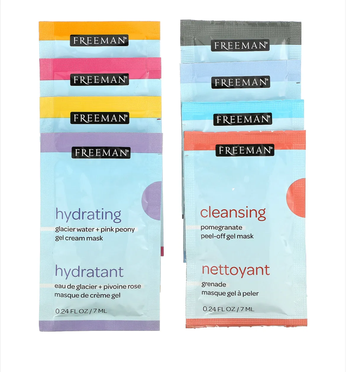 FREEMAN 12PCS Renew   Relax Face Max Kit مجموعة ماسكات للعناية بالبشرة من فريمان