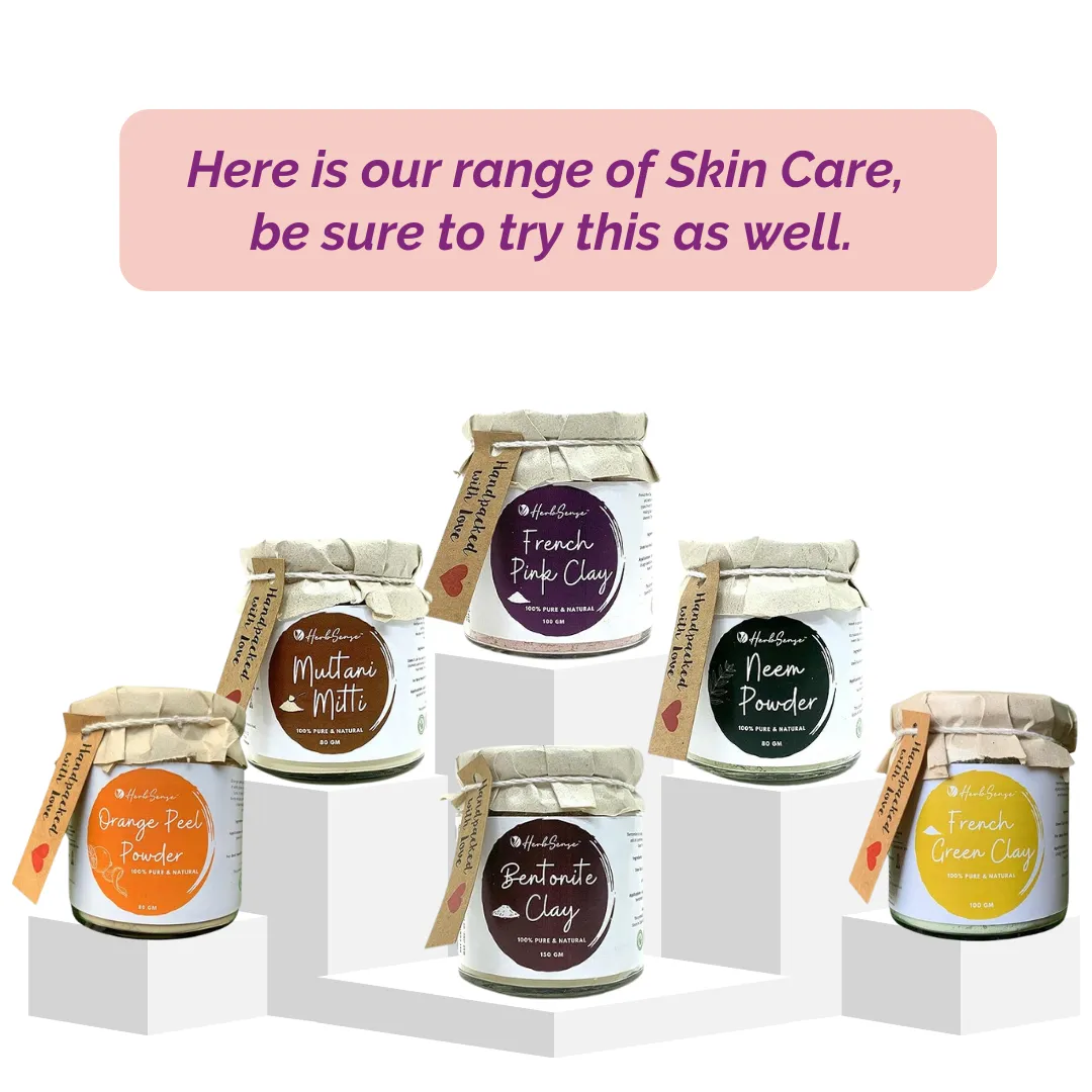 French Pink Clay For Glowing & Healthy Skin,Cleanse & Detoxify | Glass Jar Packaging 100 GM